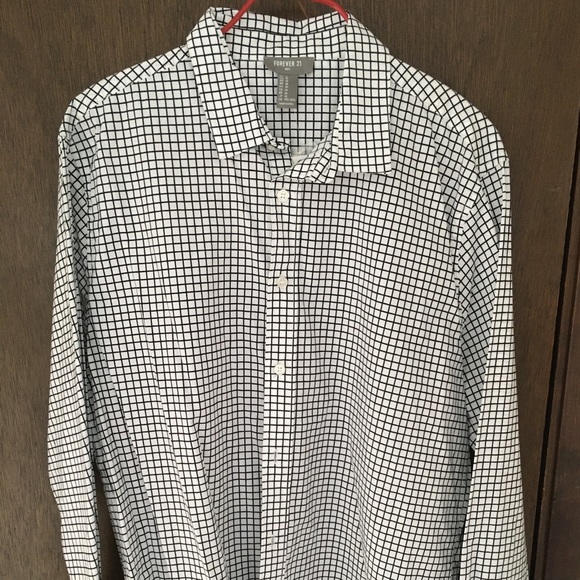%% NEW Forever 21 Men Shirt Button Up Shirt Top M - Picture 3 of 4